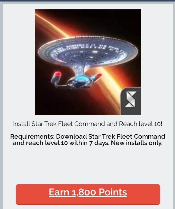Swagbucks: Star Trek Fleet Command
