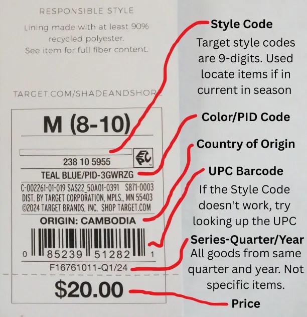 Etymology of a Target Sales Tag