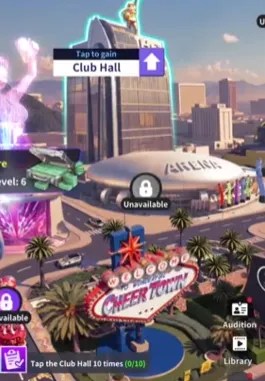 The District is a micromanaged cityscape with multiple businesses that generate your primary resource Cash.