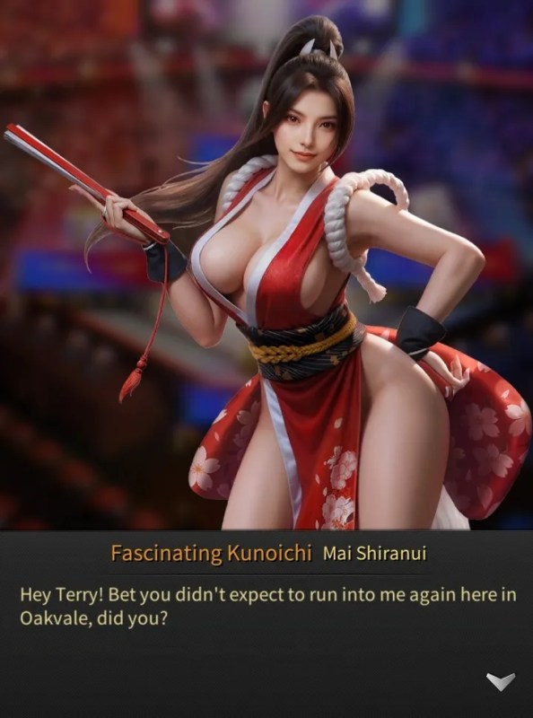 King of Fighters crossover event Mai Shiranui