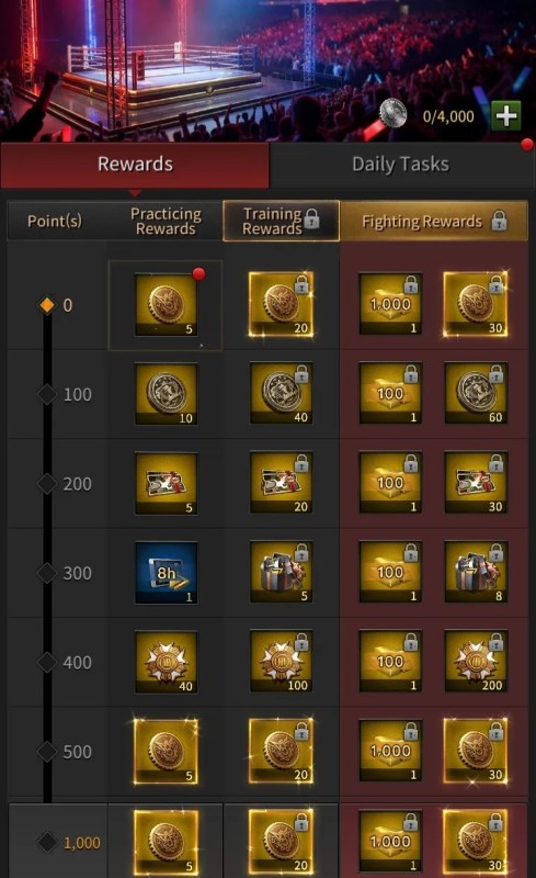 King of Fighters crossover event rewards panel