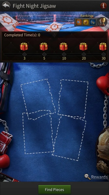 King of Fighters crossover event fight night jigsaw minigame