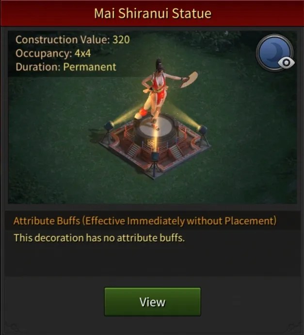 Mai Shiranui decorative Statue can be earned in the King of Fighters crossover event