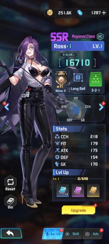 Ross a coach from the mobile game victory girls anime soccer