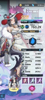 Daria a character from the mobile game victory girls anime soccer