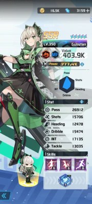 Gulistan a character from the mobile game victory girls anime soccer