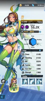 Taina a character from the mobile game victory girls anime soccer